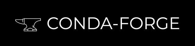 conda-forge logo, with text